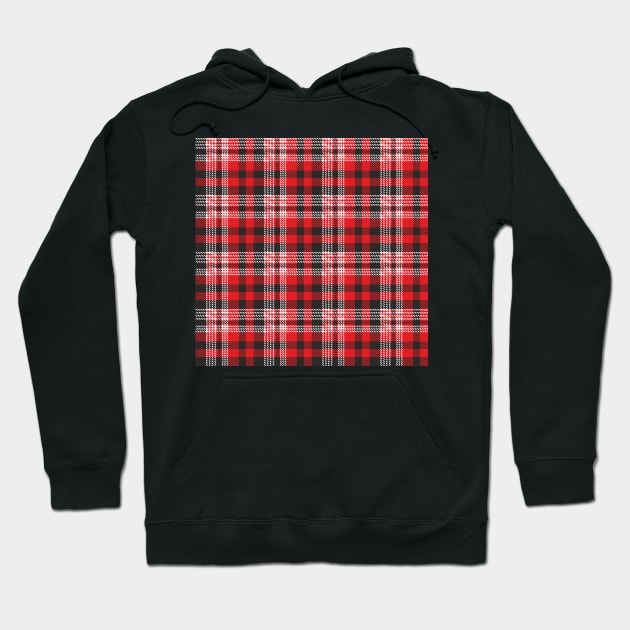 Buffalo Plaid Checkered Christmas Holiday Pattern Hoodie by ilhnklv